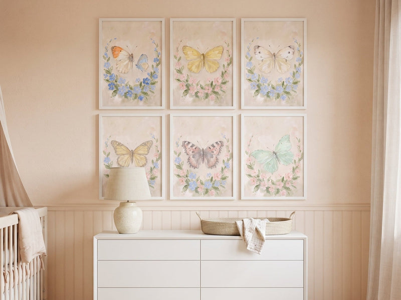 Butterfly wreath gallery in a nursery