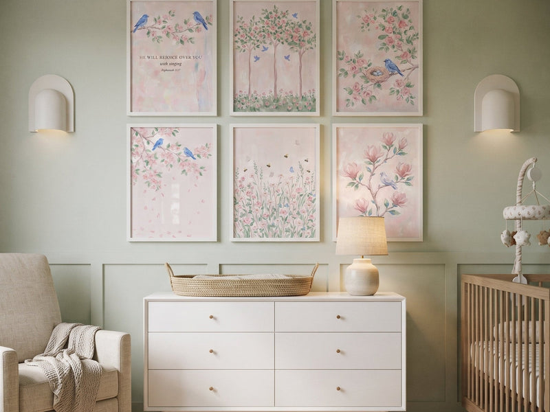 Blush pink garden gallery in a nursery