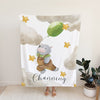 Hippopotamus Personalized Blanket for Babies and Kids