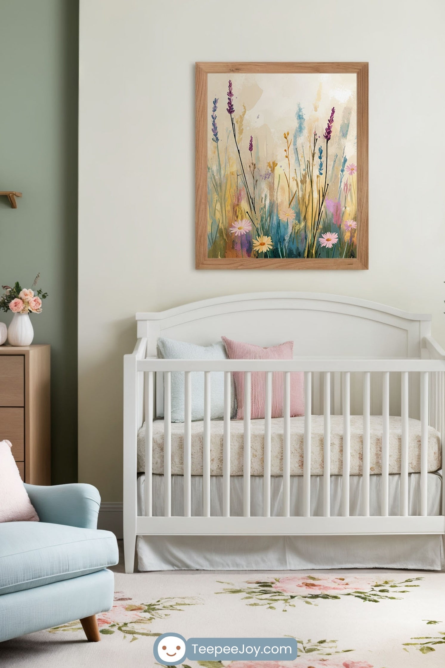 Wildflower Wall Art for Nursery and Kids Rooms - Shop Now!