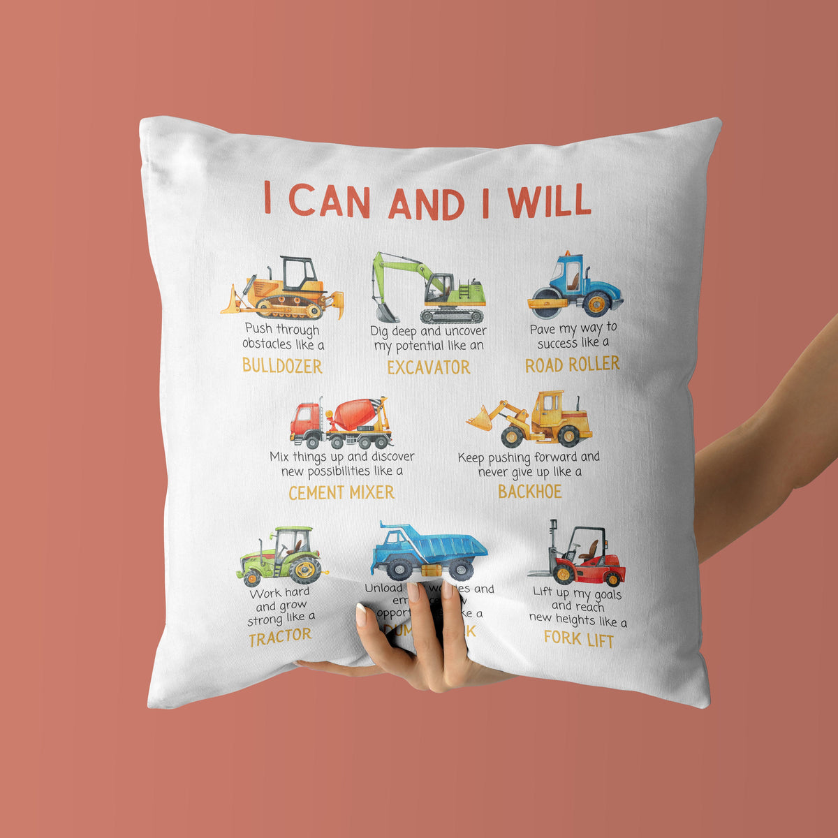 Forklift Truck Pillow Cushion. Personalized Accent Pillows
