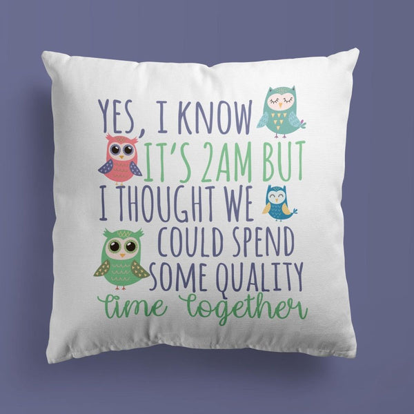 Owl Throw Pillow For Nurseries & Kid's Rooms - Owl-ways Together