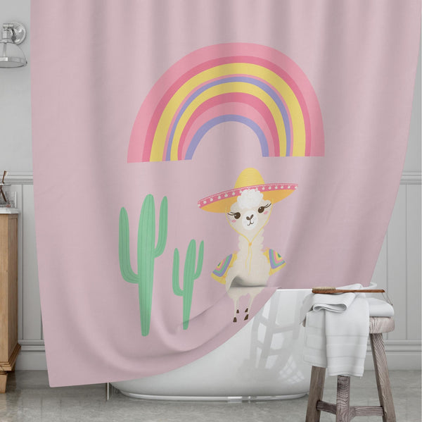 Llama Kids' Shower Curtains - Llama's Picnic