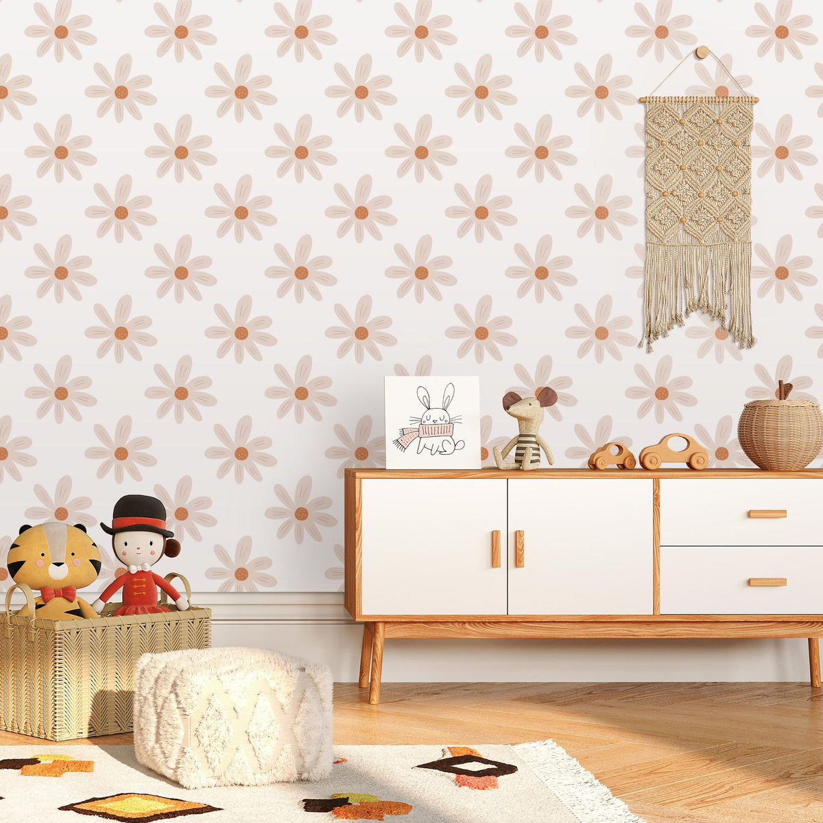 Spruce up Spaces with Daisy Peel and Stick Wallpaper