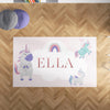 Personalized Unicorn Area Rug for Nurseries and Kid's Rooms - Be a Unicorn