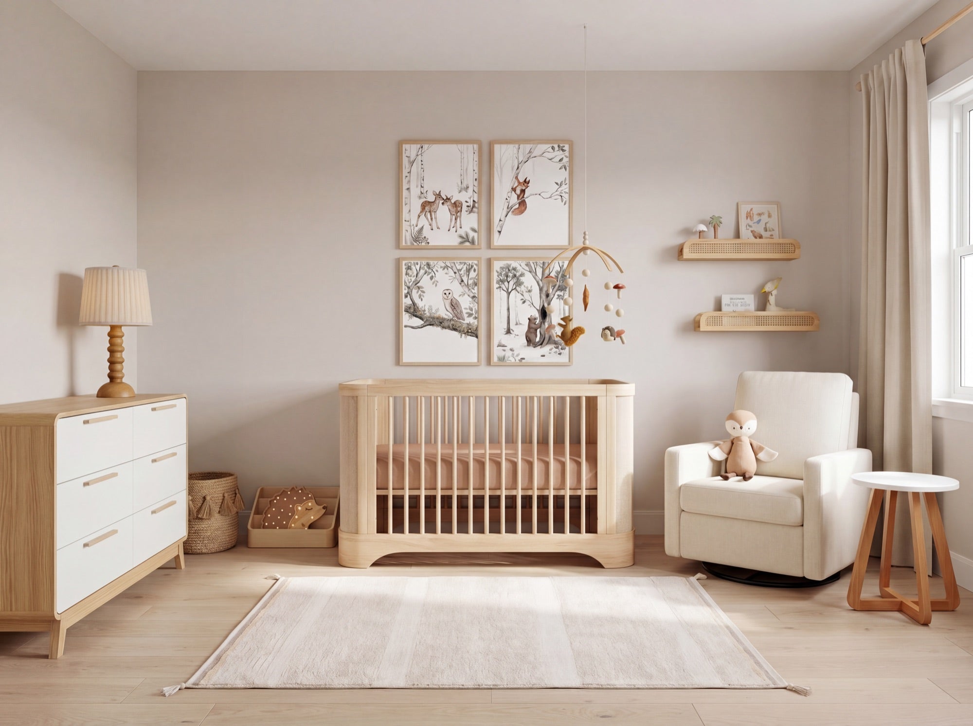 A Gender Neutral Woodland Nursery You Can Shop, Down to the Paint Code