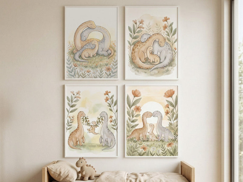 Baby dinosaur prints