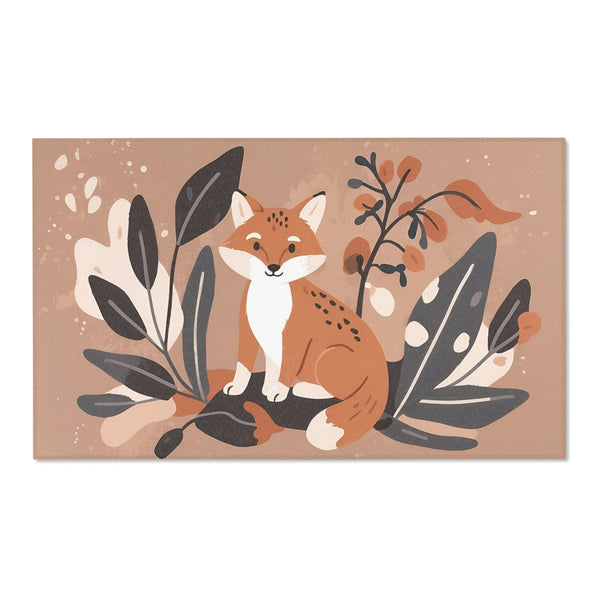 Fox Area Rug for Nursery and Kids Rooms - Fox in Bloom