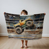 Monster Truck personalized blanket for newborn and kids - Leapin' Legend