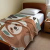 Sloth personalized children's blankets - Chillaxing Sloth