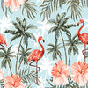 Flamingo Peel and Stick or Traditional Wallpaper - Flamingo Fandango