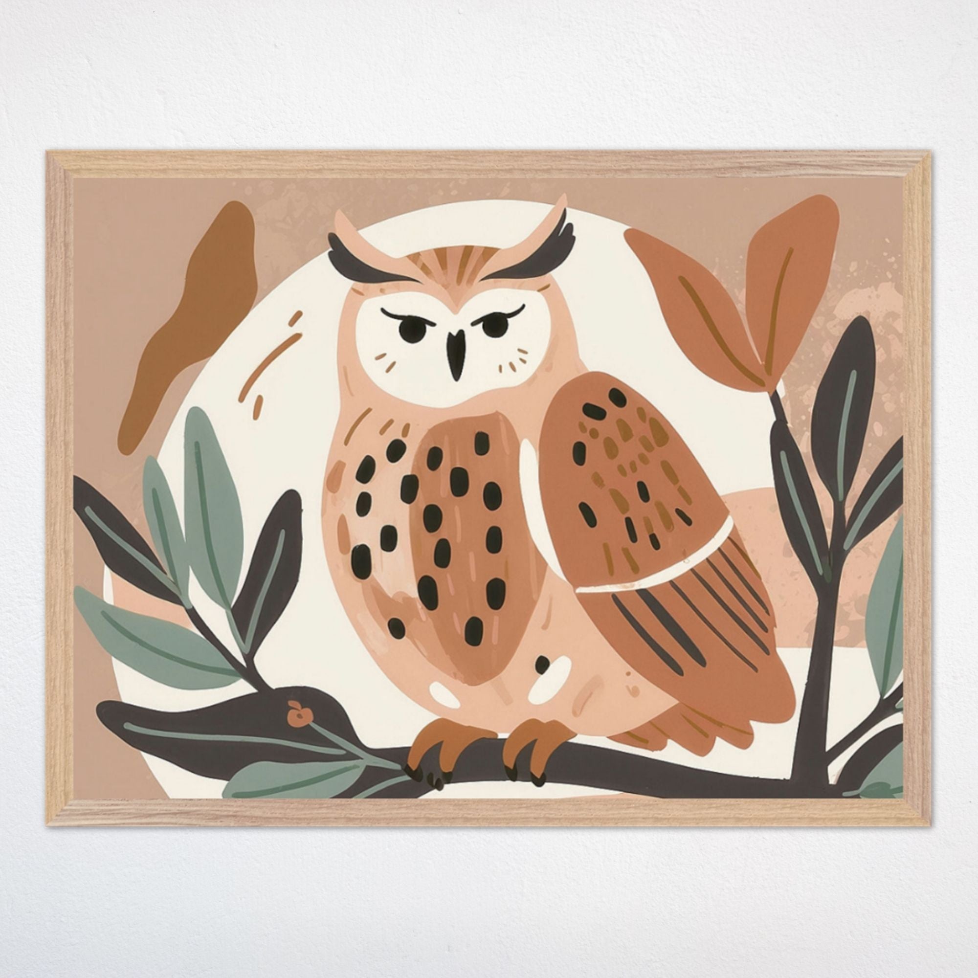 Owl Wall Art for Playroom and Kids Rooms - Forest Sentinel