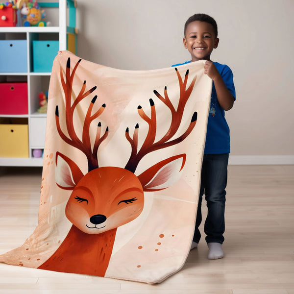 Deer personalized blanket for newborn and kids - Deerly Beloved