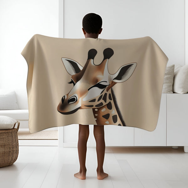 Giraffe personalized blankets for kids and babies - Giggling Giraffe