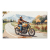 Motorcycle Area Rug for Kids and Nursery Rooms - Biker Buddy