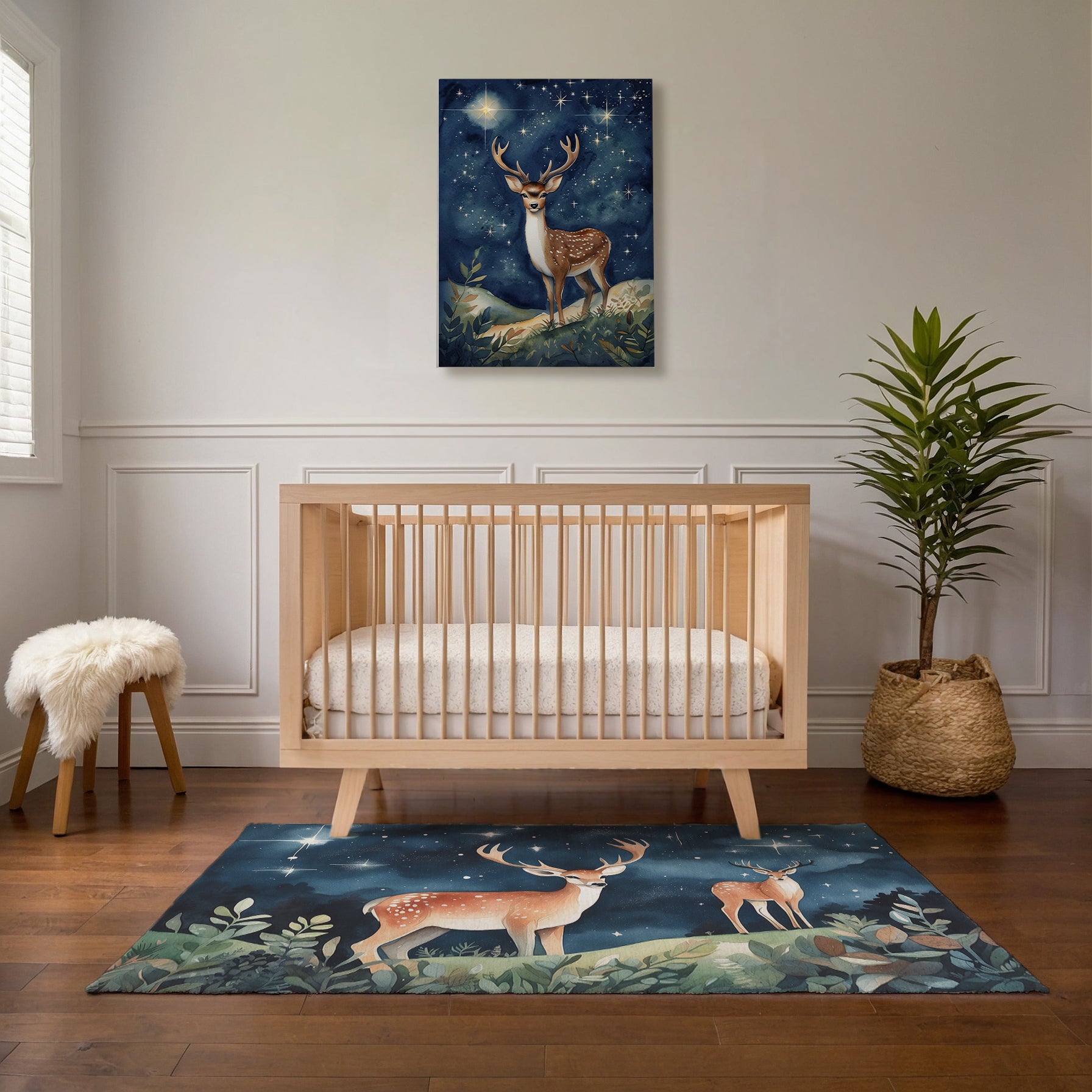 Deer Wall Decor for Nursery and Kids Rooms - Starry Stag