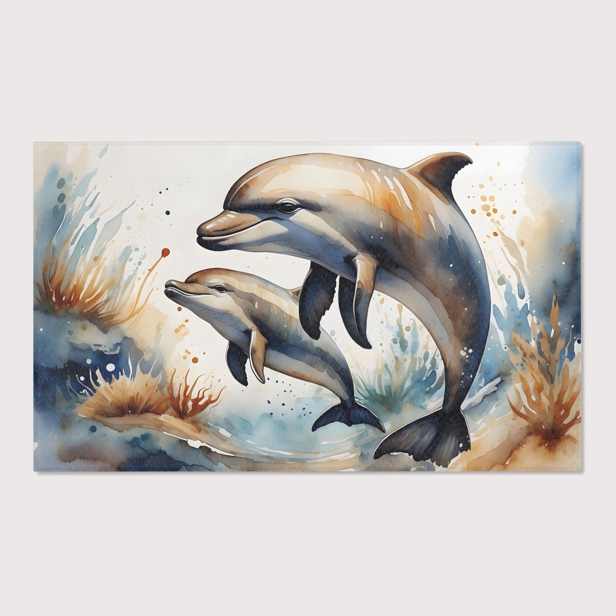 Dolphin Area Rug for Kids and Nursery Rooms - Marine Magic