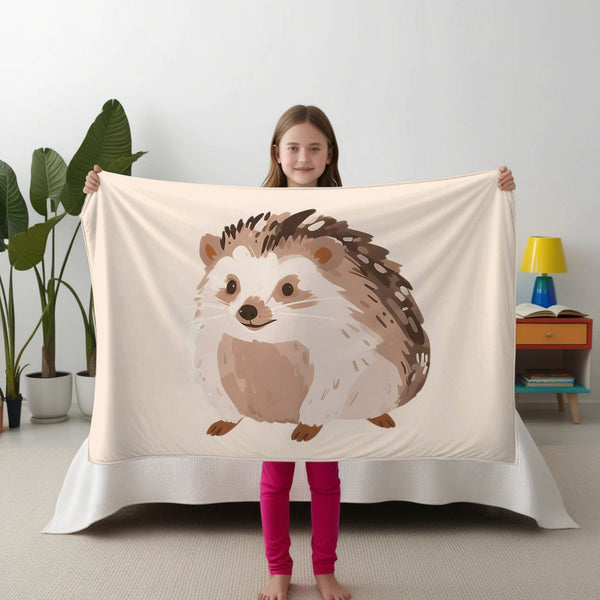 Hedgehog personalized blanket for newborn and kids - Pint-Sized Prowler