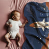 Space personalized blanket for newborn and kids - Moonbound