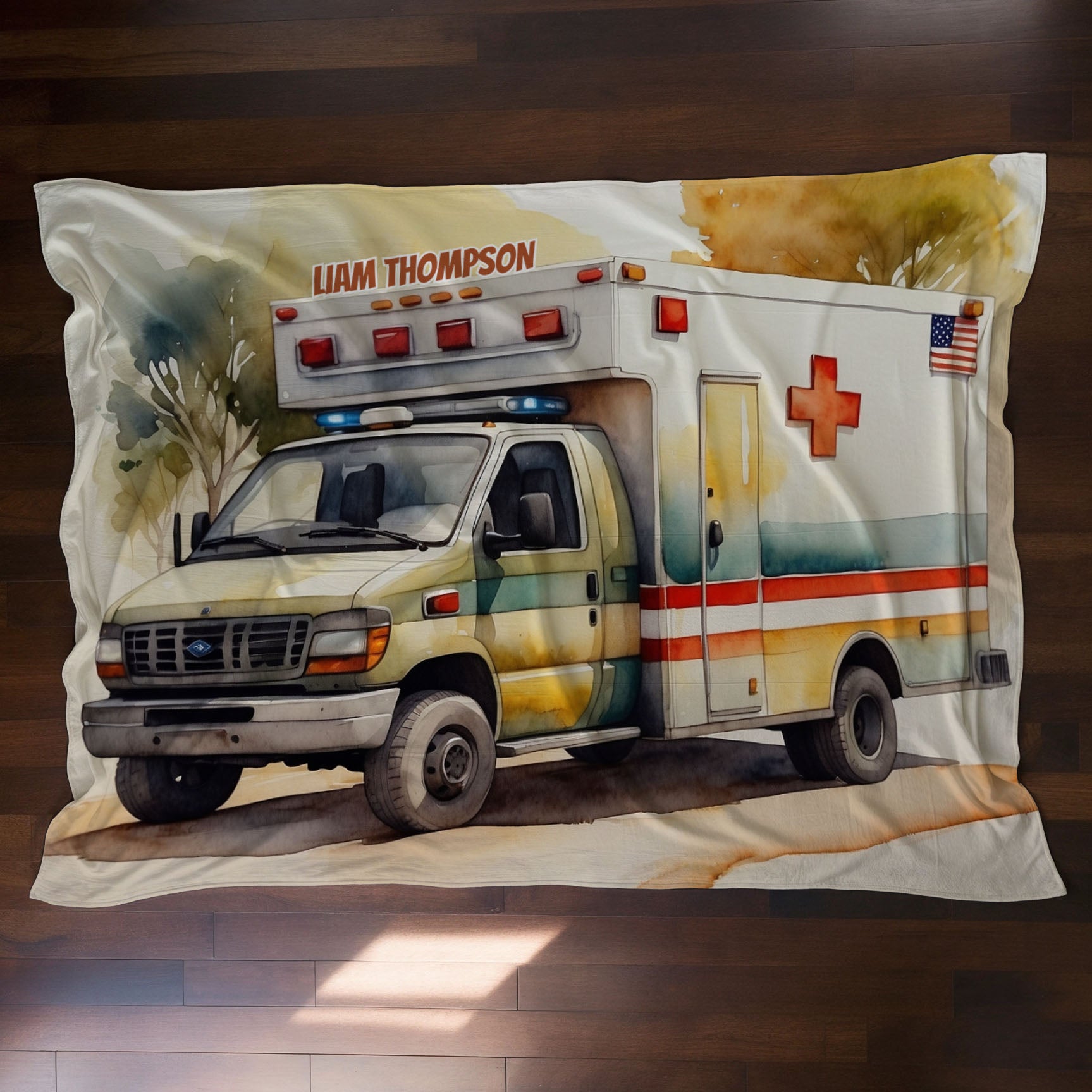 Ambulance personalized blankets for kids and babies - Emergency Express