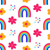 Rainbow Theme Wallpaper - Geometric Whimsy