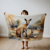 Kangaroo personalized blanket for newborn and kids - Bouncing Buddies