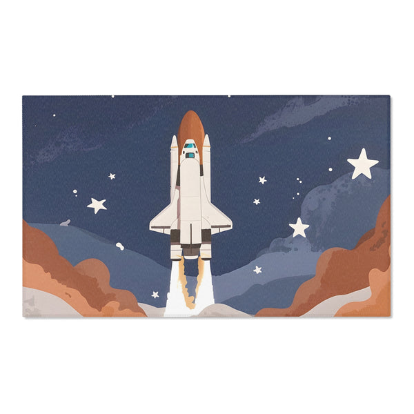 Space Area Rug for Kids and Nursery Rooms - Moonbound