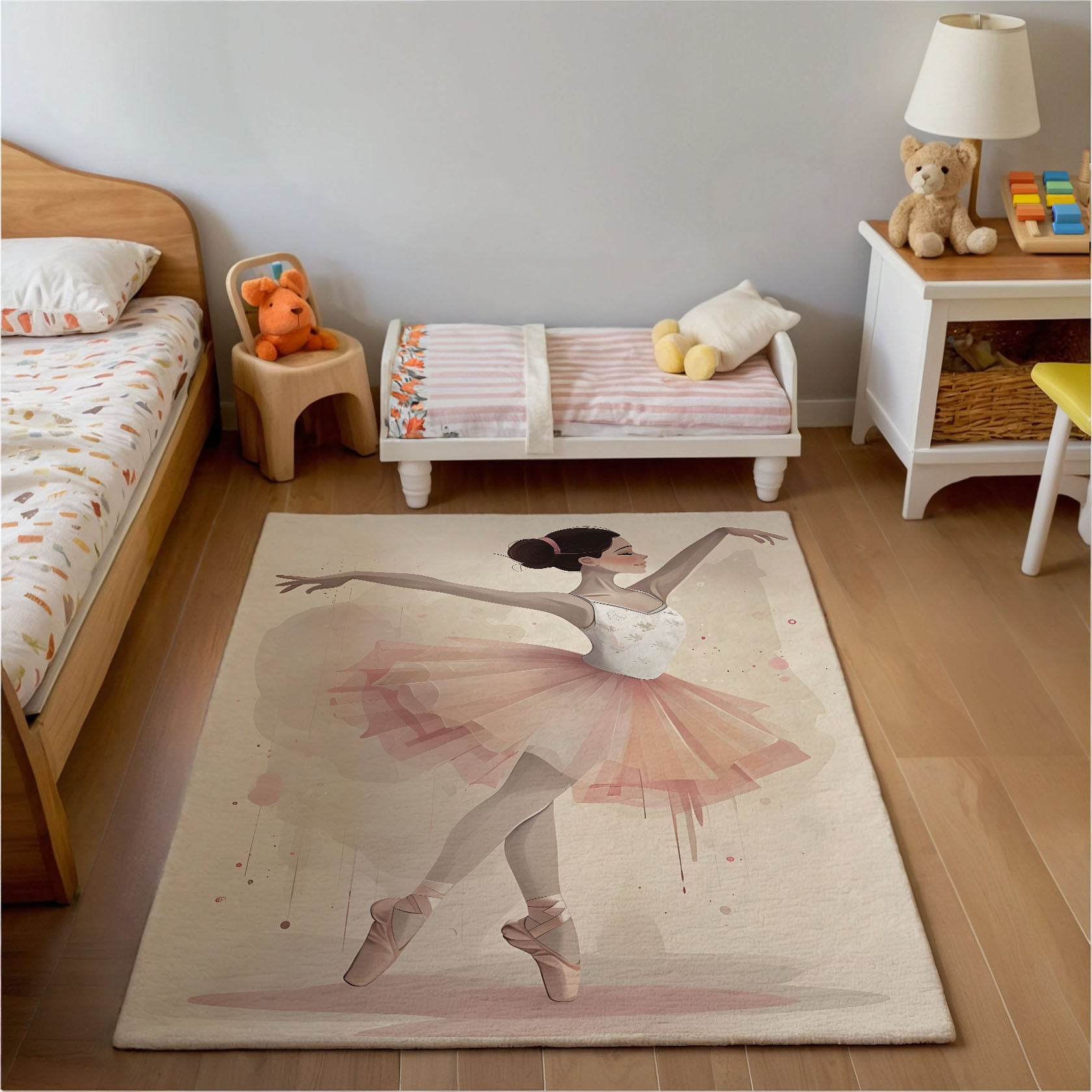 Ballerina Rug for Kids and Nursery Rooms - Tiny Twinkle