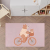 Bear Area Rug for Kids and Nursery Rooms - Teddy’s Tandem Trip