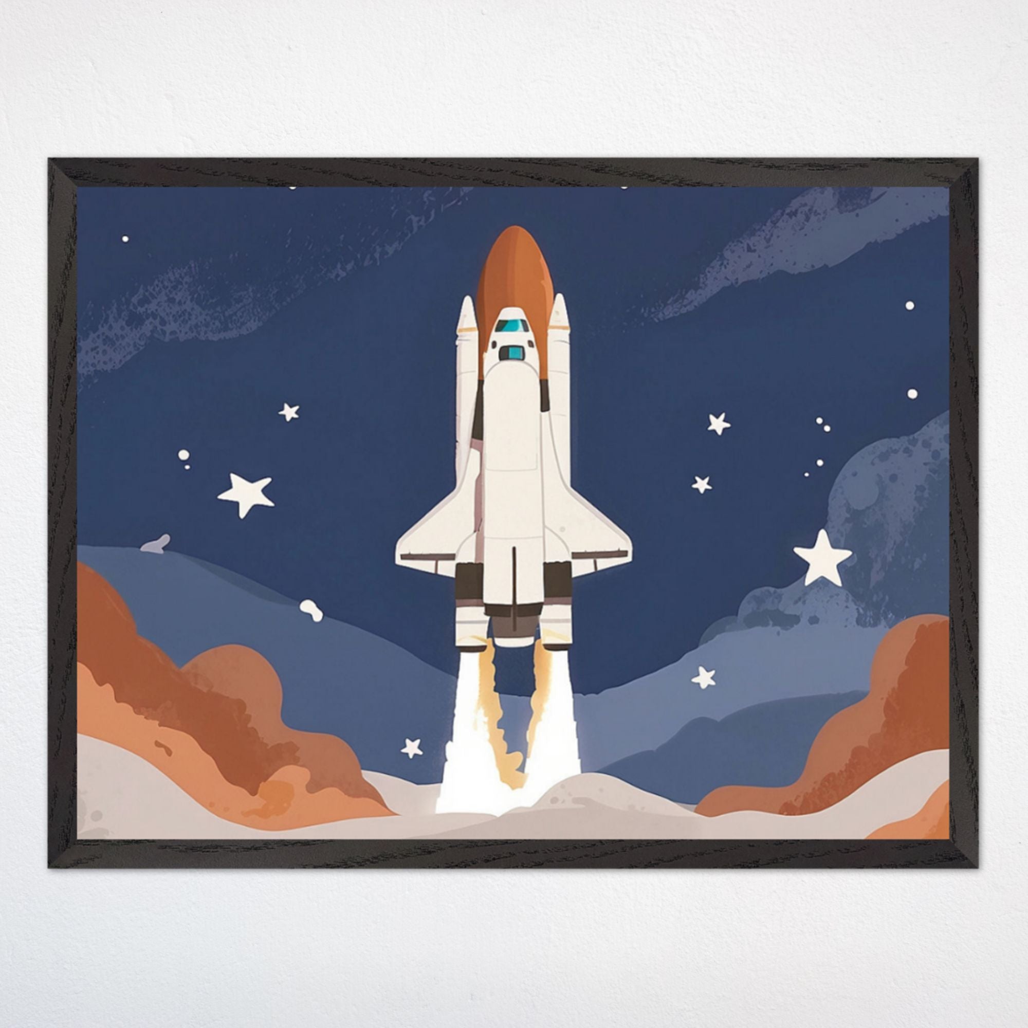 Space Wall Art for Playroom and Kids Rooms - Moonbound