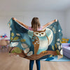 Owl personalized blanket for newborn and kids - Whimsical Nightguard