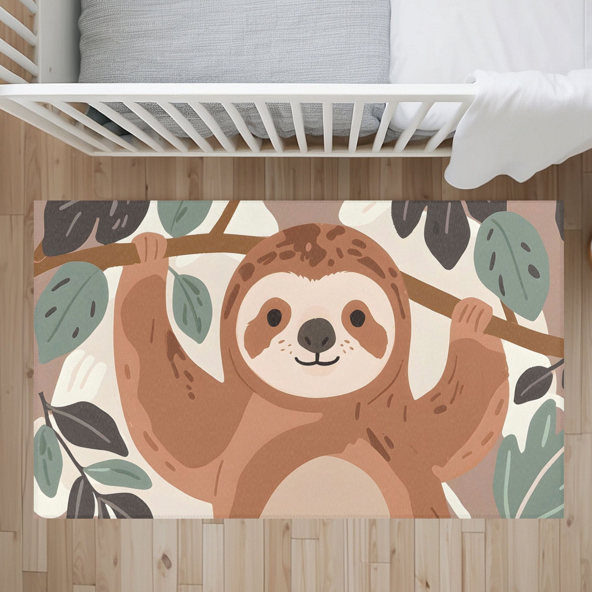 Sloth Rug for Nursery and Kids Rooms - Chillaxing Sloth