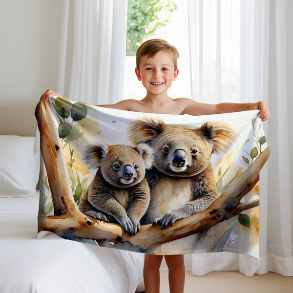 Koala personalized blanket for newborn and kids - Koala Cuddles