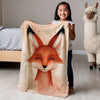 Fox personalized name blankets - Cozy Ears