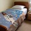 Space personalized children's blankets - Moonwalker Magic