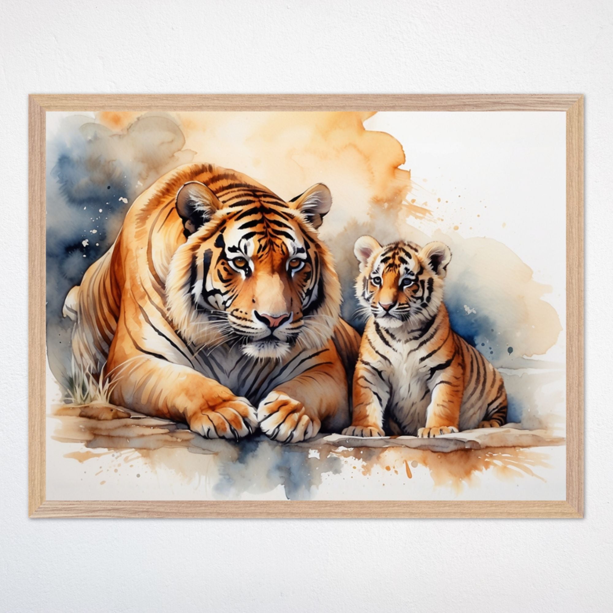 Tiger Wall Art for Kids and BabyRooms - Tiger Tenderness