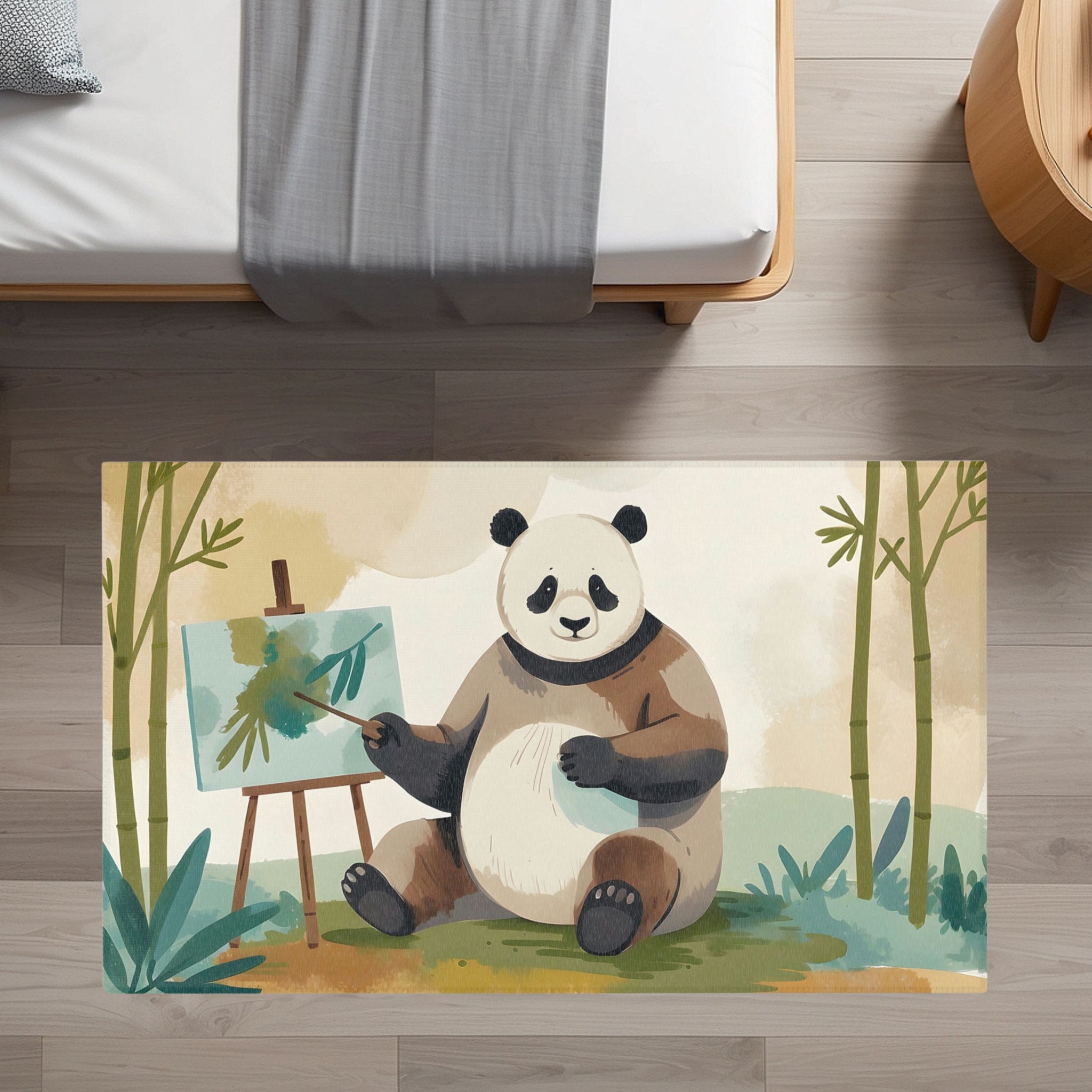 Panda Area Rug for Nursery and Kids Rooms - Panda Picasso