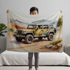 Car personalized name blankets - Jungle Jeep Journey