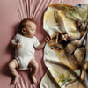 Monkey personalized blanket for newborn and kids - Monkey Mischief