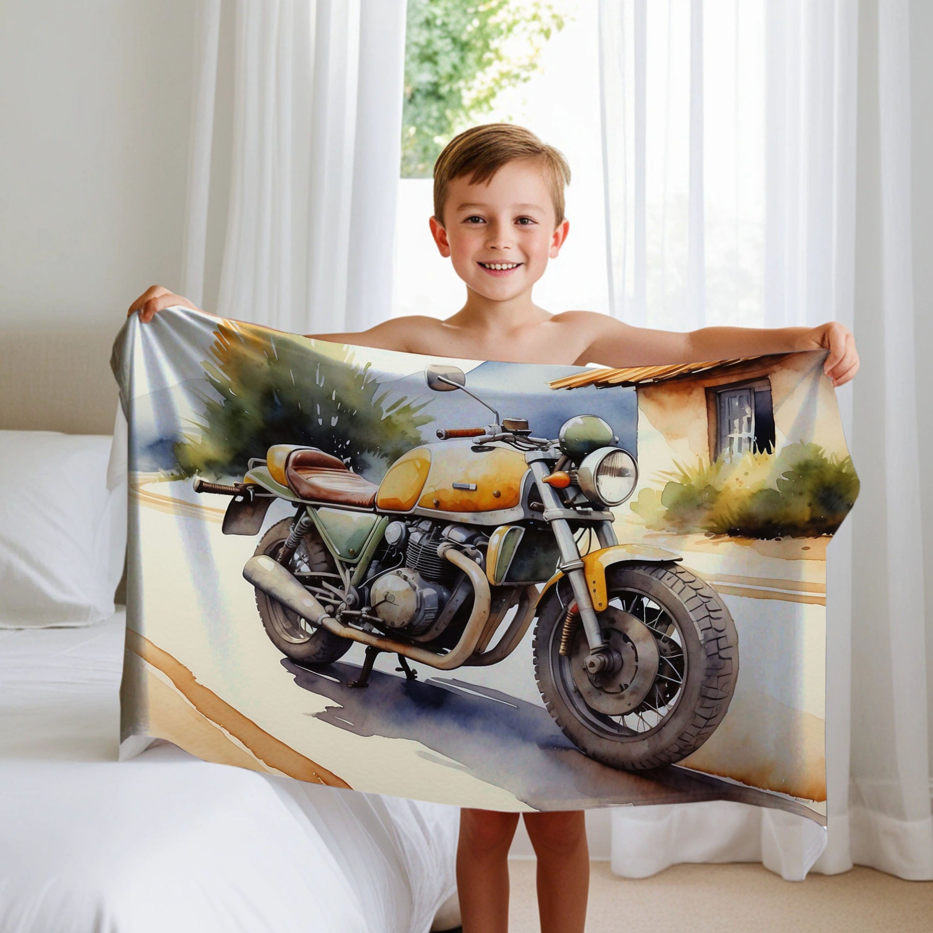 Motorcycle personalized name blankets - Cruiser Classic