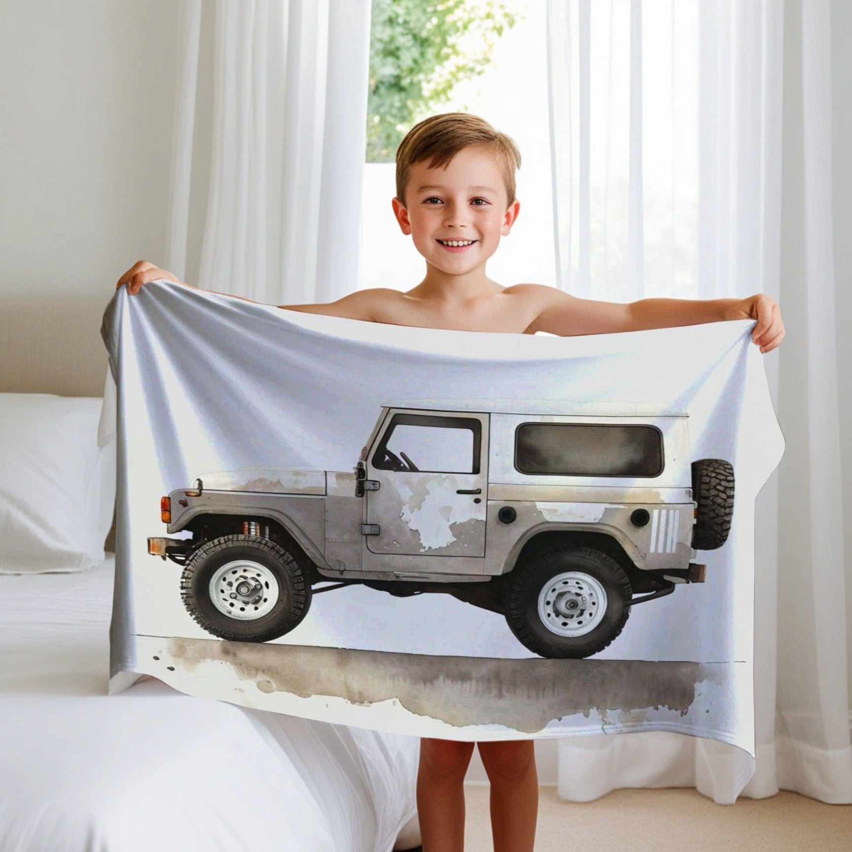 Car personalized name blankets - Jeep Joy