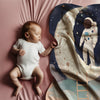 Astronaut personalized blanket for newborn and kids - Space Scout