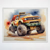 Monster Truck Wall Decor for Playroom and Kids Rooms - Mud Monster