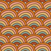 Rainbow Peel and Stick or Traditional Wallpaper - Retro Rainbows