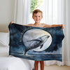 Whale personalized blanket for newborn and kids - Midnight Marine Magic