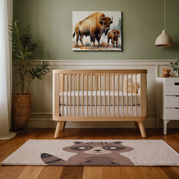 Bison Wall Decor for Kids and Baby Rooms - Woolly Wonders