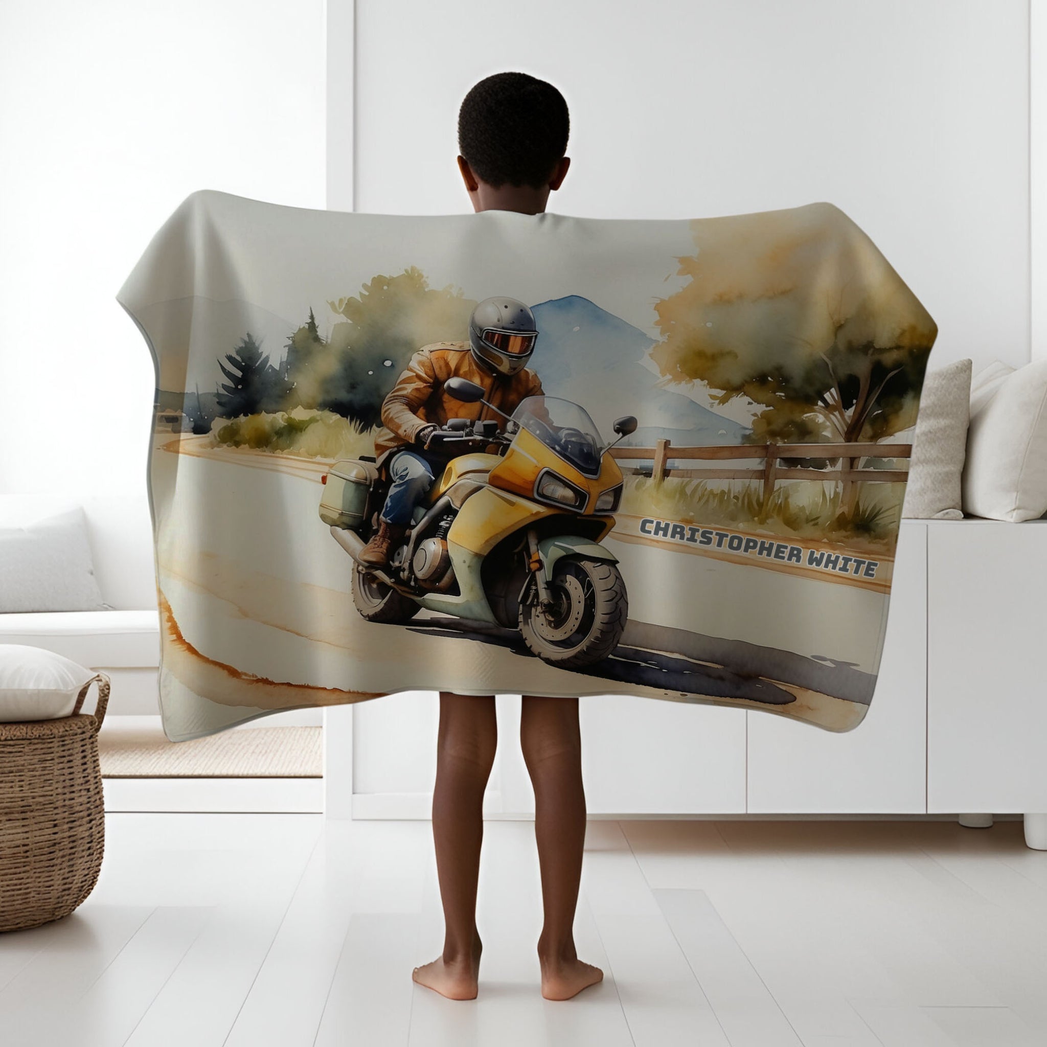 Motorcycle personalized children's blankets - Speed Seeker