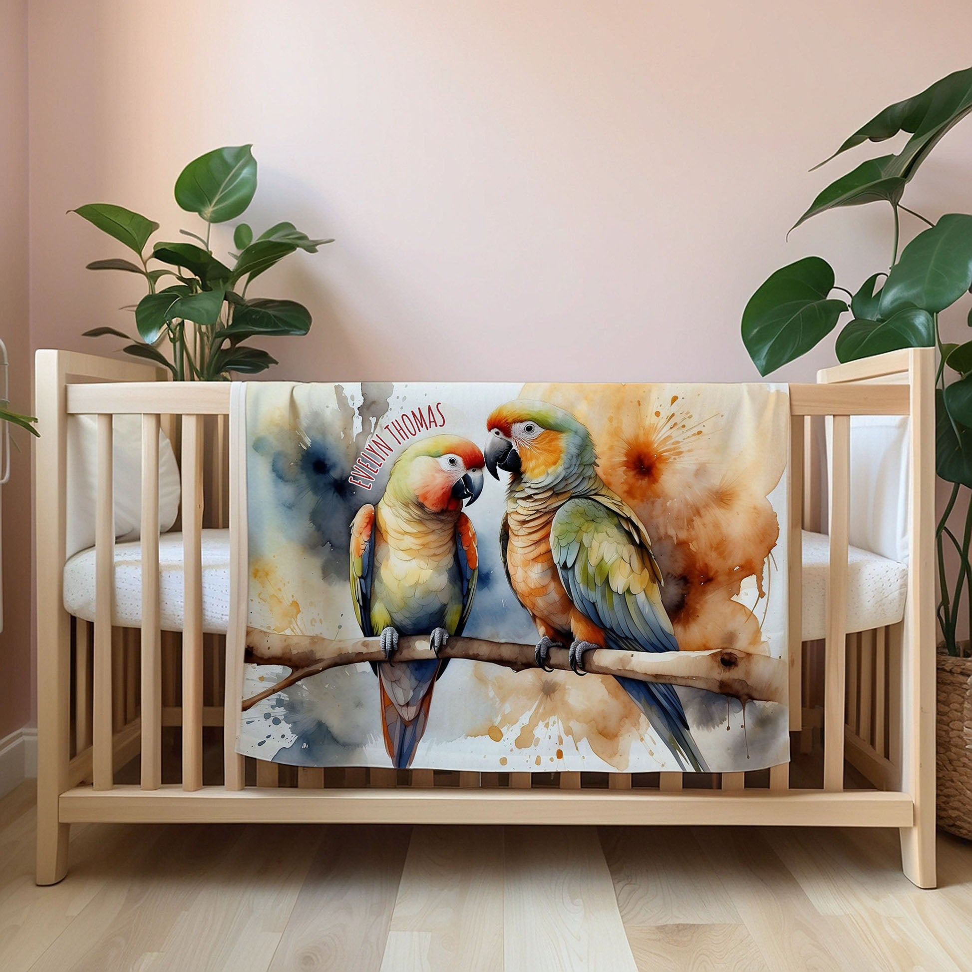 Bird personalized blanket for newborn and kids - Squawk Squad