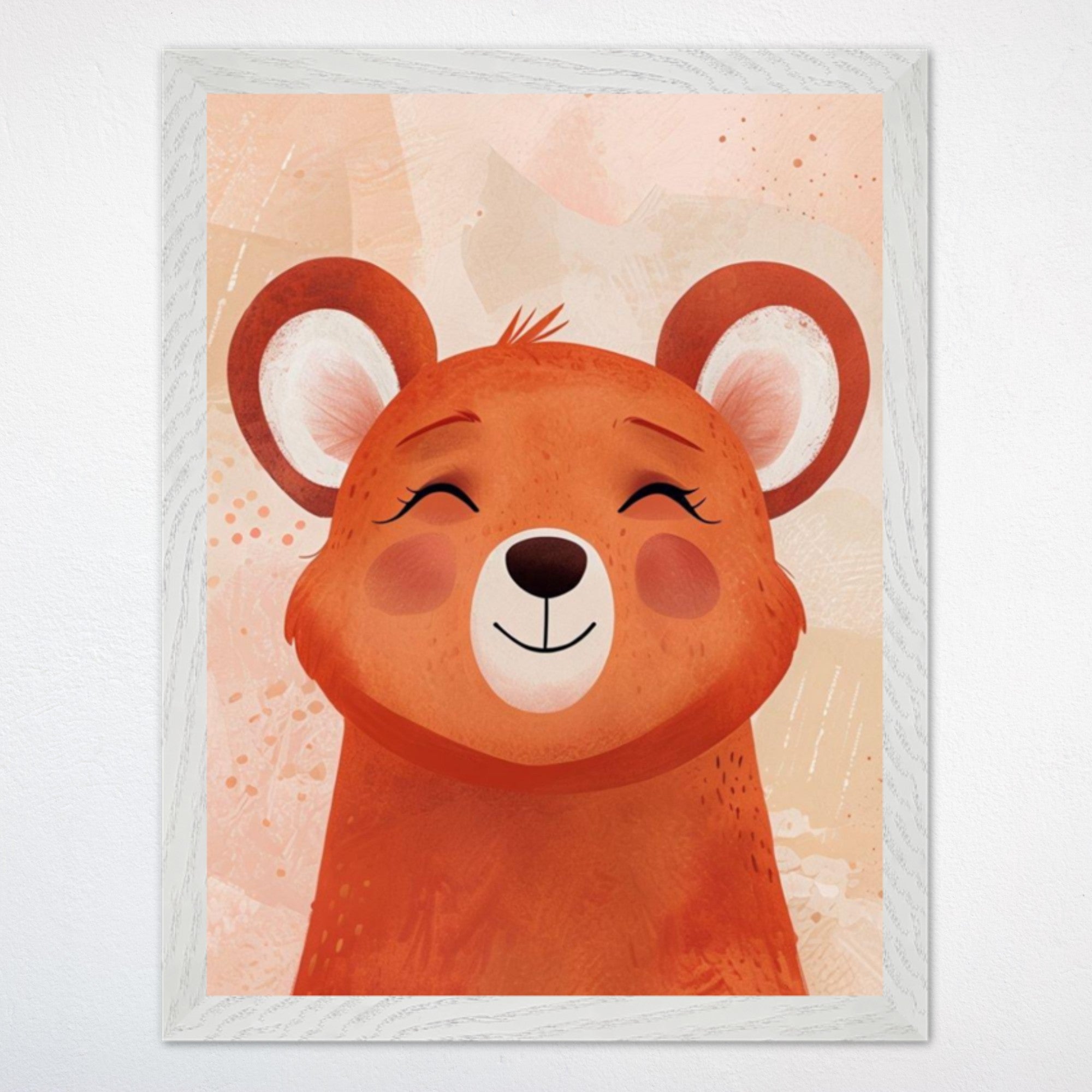 Bear Wall Art for Kids and Nursery Rooms - Teddy Joy