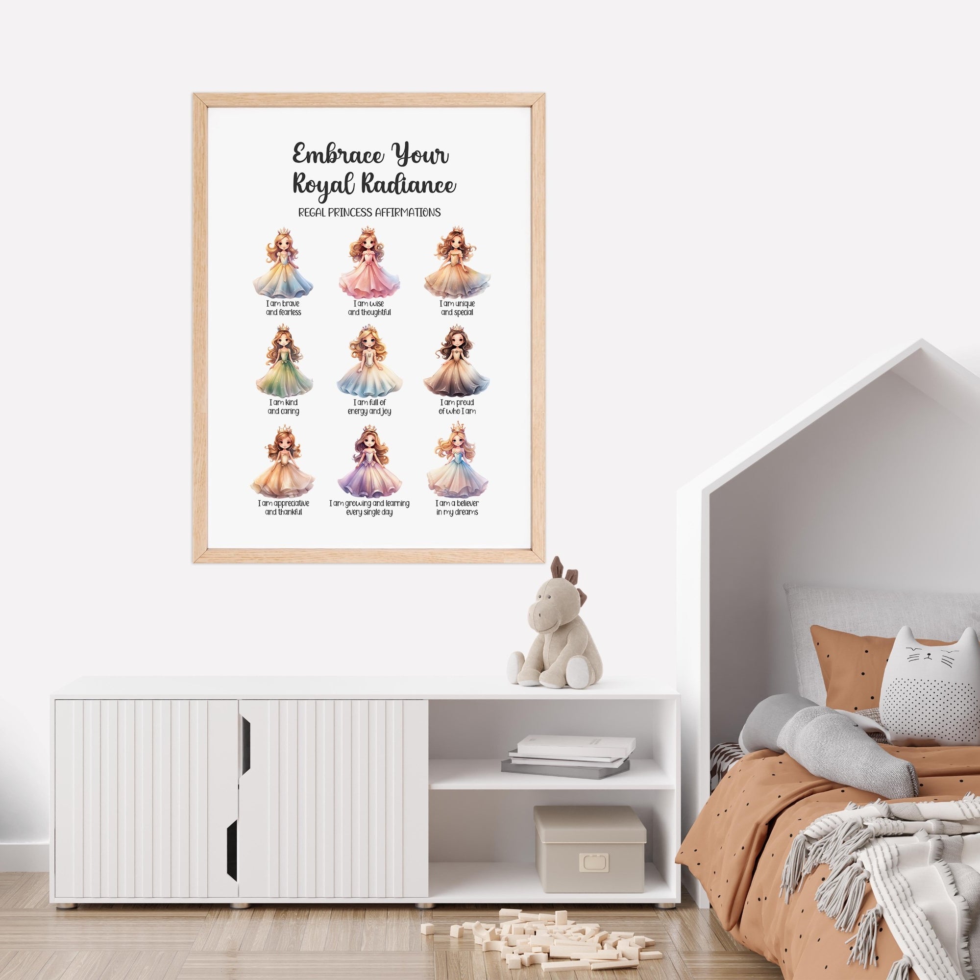 Positive Affirmations Princess Wall Art